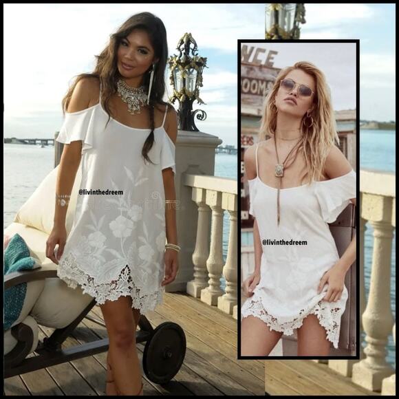 Beach Bunny Off-The-Shoulder Love Letter Dress SZ M $145 - Picture 3 of 12